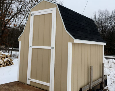 wood storage shed